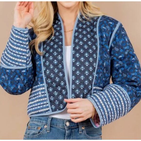 NWOT Sunday Up reversible quilted jacket, Med $98 - Picture 3 of 9